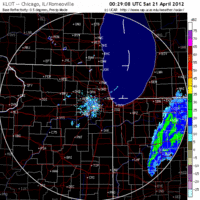 Base Reflectivity image from Chicago, IL