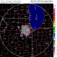 Base Reflectivity image from Chicago, IL