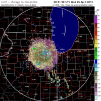 Base Reflectivity image from Chicago, IL