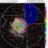 Base Reflectivity image from Chicago, IL