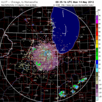 Base Reflectivity image from Chicago, IL