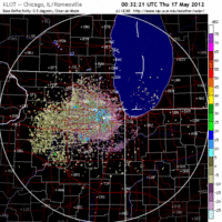 Base Reflectivity image from Chicago, IL