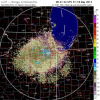 Base Reflectivity image from Chicago, IL