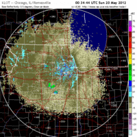 Base Reflectivity image from Chicago, IL