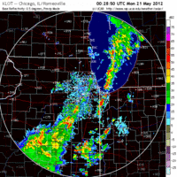 Base Reflectivity image from Chicago, IL