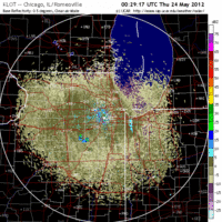 Base Reflectivity image from Chicago, IL