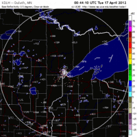 Base Reflectivity image from Duluth, MN