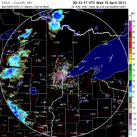 Base Reflectivity image from Duluth, MN