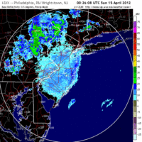 Base Reflectivity image from Fort Dix