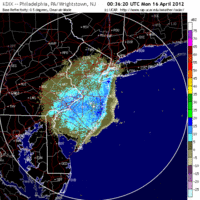 Base Reflectivity image from Fort Dix