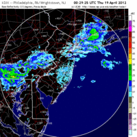 Base Reflectivity image from Fort Dix