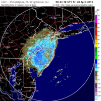 Base Reflectivity image from Fort Dix