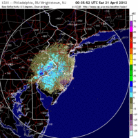 Base Reflectivity image from Fort Dix