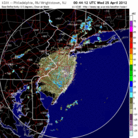 Base Reflectivity image from Fort Dix