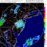 Base Reflectivity image from Fort Dix