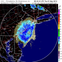 Base Reflectivity image from Fort Dix