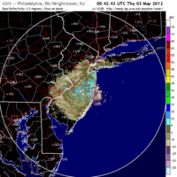 Base Reflectivity image from Fort Dix