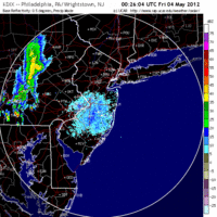 Base Reflectivity image from Fort Dix