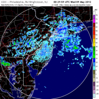 Base Reflectivity image from Fort Dix