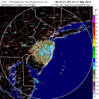 Base Reflectivity image from Fort Dix