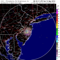 Base Reflectivity image from Fort Dix