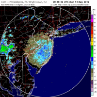 Base Reflectivity image from Fort Dix