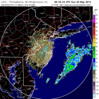 Base Reflectivity image from Fort Dix