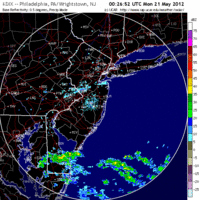 Base Reflectivity image from Fort Dix