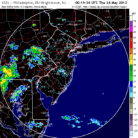 Base Reflectivity image from Fort Dix