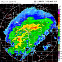 Base Reflectivity image from La Crosse, WI