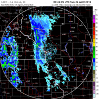Base Reflectivity image from La Crosse, WI