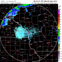 Base Reflectivity image from La Crosse, WI