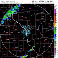 Base Reflectivity image from La Crosse, WI