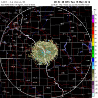 Base Reflectivity image from La Crosse, WI