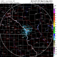 Base Reflectivity image from La Crosse, WI