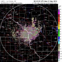 Base Reflectivity image from La Crosse, WI