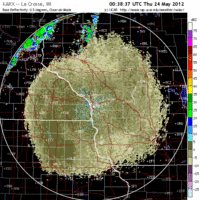 Base Reflectivity image from La Crosse, WI