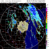 Base Reflectivity image from Green Bay, WI