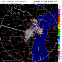 Base Reflectivity image from Green Bay, WI