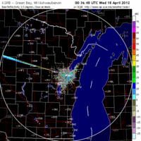 Base Reflectivity image from Green Bay, WI