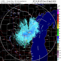 Base Reflectivity image from Green Bay, WI