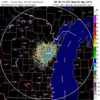 Base Reflectivity image from Green Bay, WI