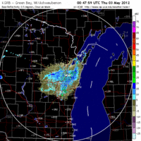 Base Reflectivity image from Green Bay, WI