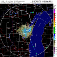 Base Reflectivity image from Green Bay, WI