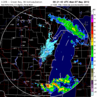 Base Reflectivity image from Green Bay, WI