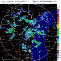 Base Reflectivity image from Green Bay, WI