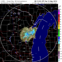 Base Reflectivity image from Green Bay, WI