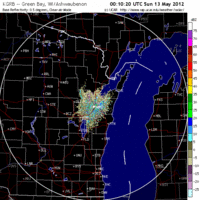 Base Reflectivity image from Green Bay, WI