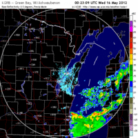 Base Reflectivity image from Green Bay, WI