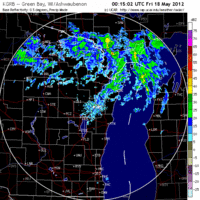 Base Reflectivity image from Green Bay, WI